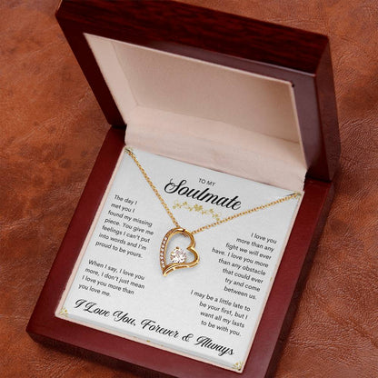 To My Soulmate | I Love You, Forever & Always - Forever Love Necklace