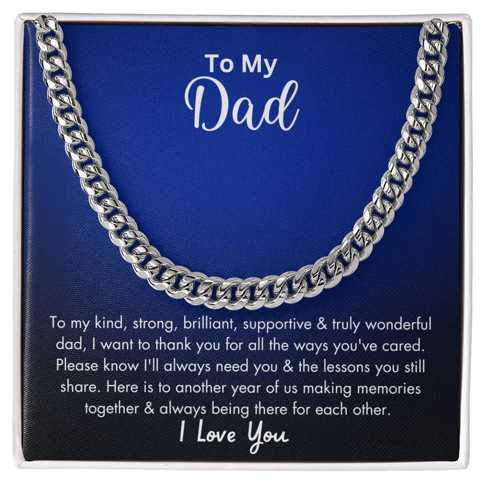 To My Dad | I Love You - Cuban Link Chain