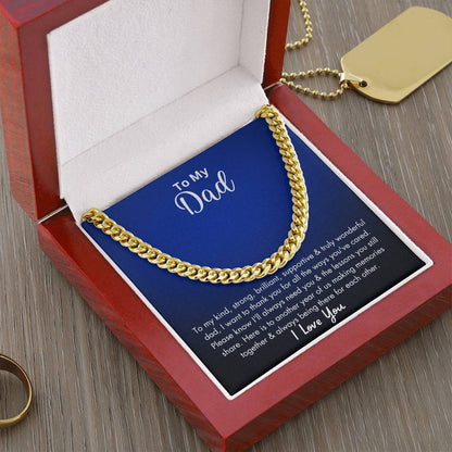 To My Dad | I Love You - Cuban Link Chain