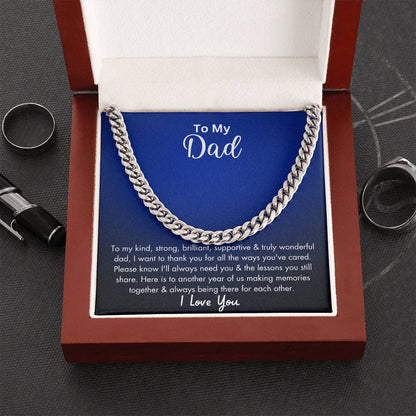 To My Dad | I Love You - Cuban Link Chain