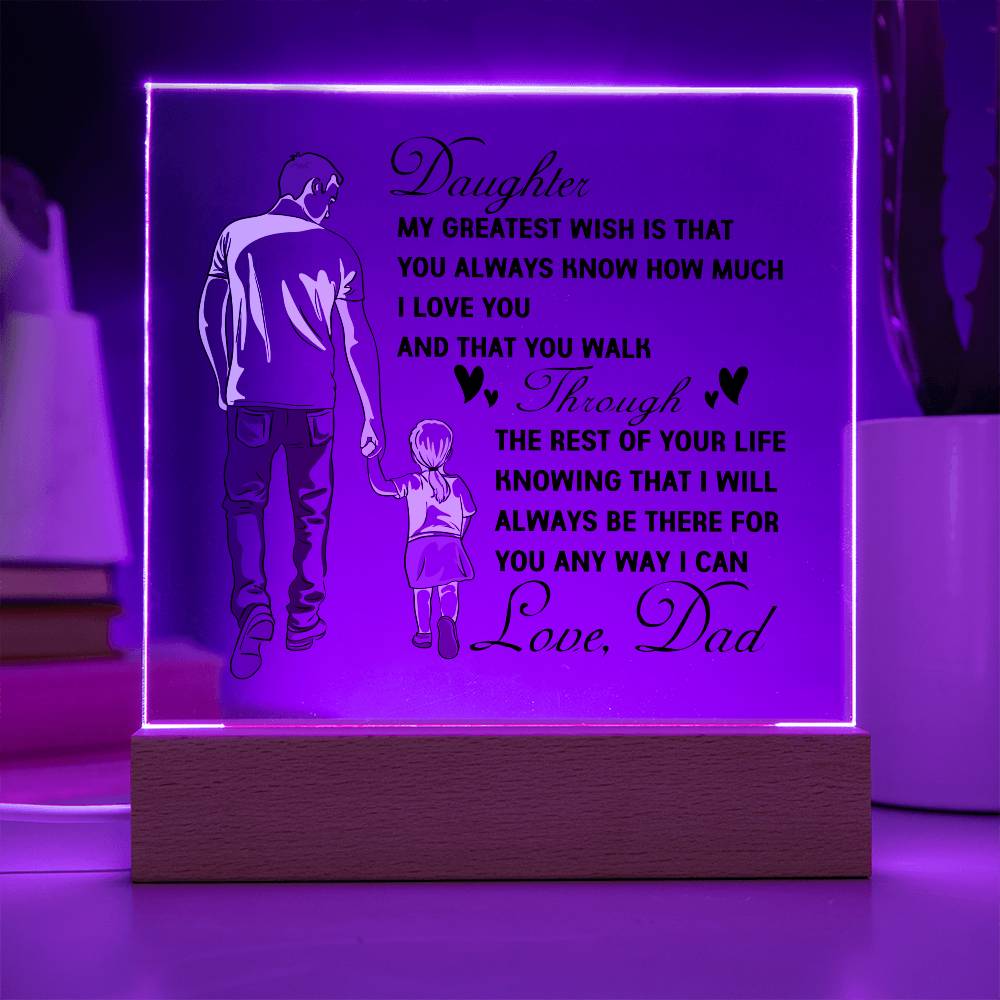 For Daughter | Square Acrylic Plaque