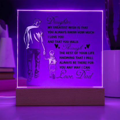 For Daughter | Square Acrylic Plaque