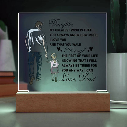 For Daughter | Square Acrylic Plaque