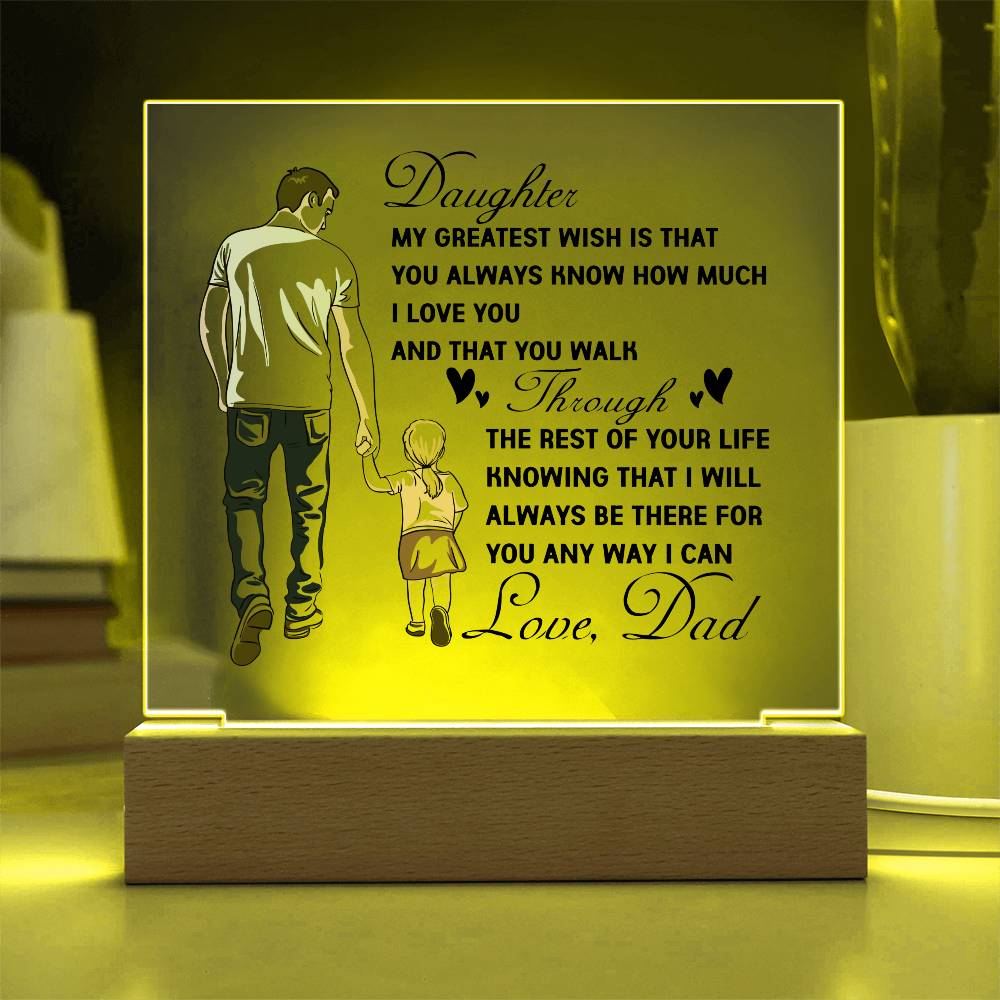 For Daughter | Square Acrylic Plaque