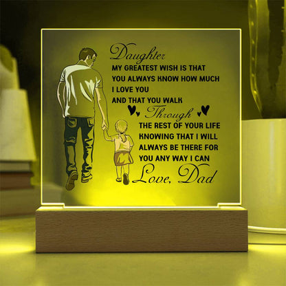 For Daughter | Square Acrylic Plaque